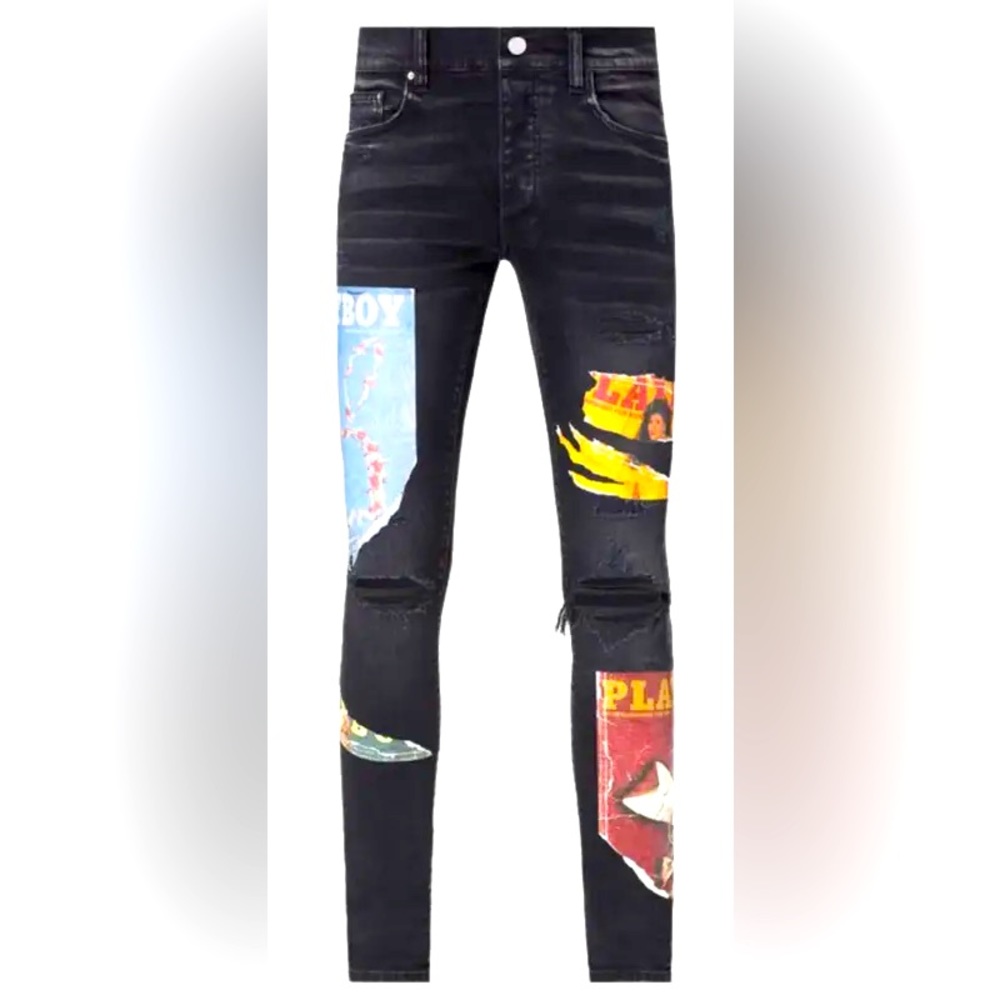 AMIRI MAGAZINE COVER JEANS BLACK
